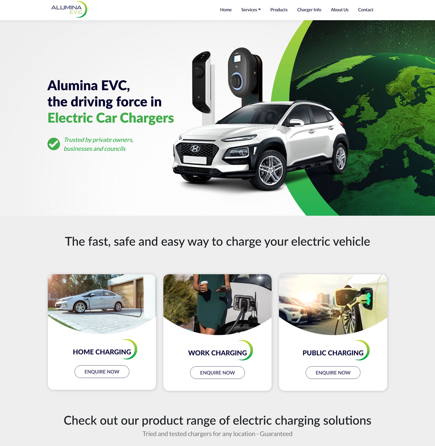 alumina evc - new website design