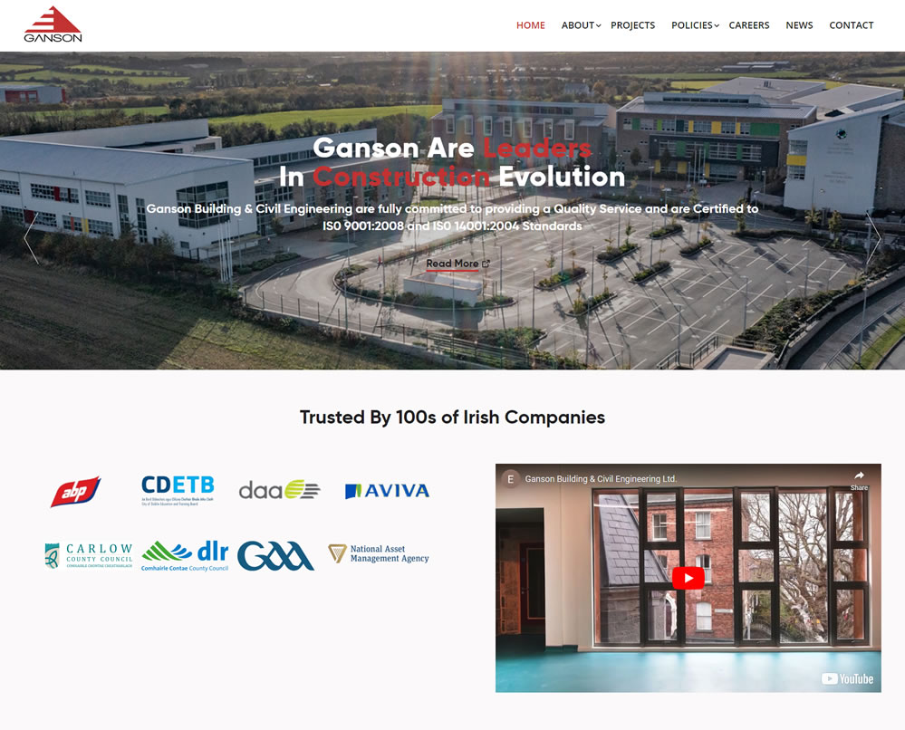Ganson - new website design and website management