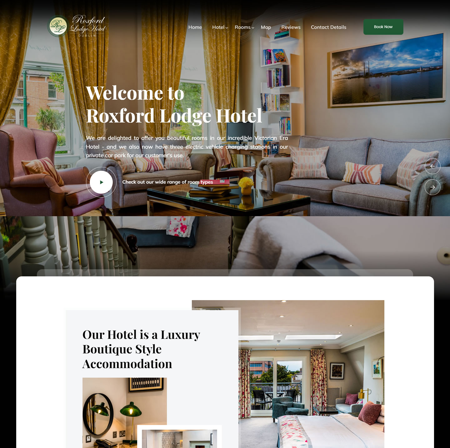 Roxford Lodge Hotel - new website design and site management/hosting