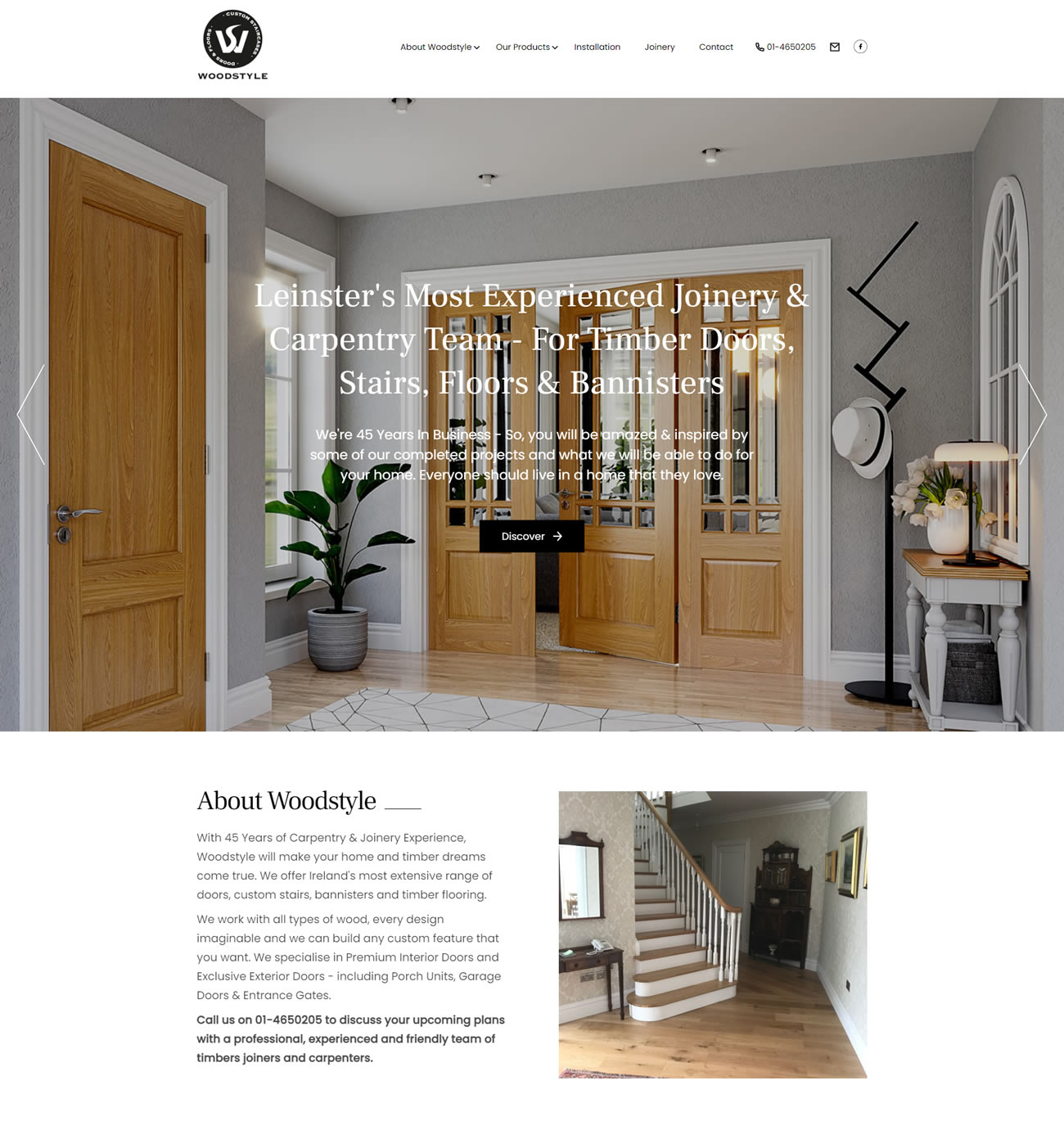 Woodstyle Stairs, Doors & Carpentry - new website design and website management & hosting